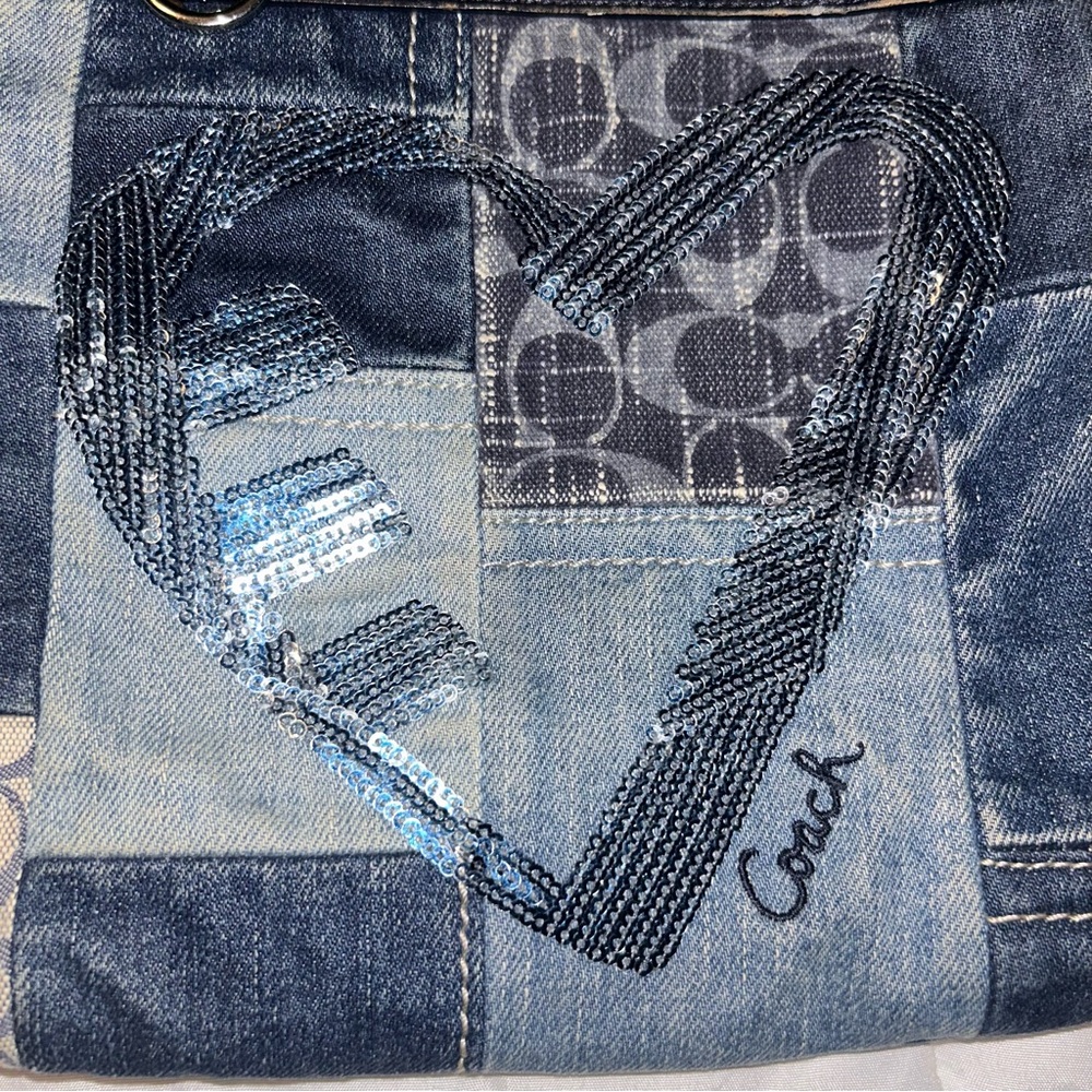 Coach Vintage Poppy Denim Patchwork Crossbody Bag - Picture 3 of 15